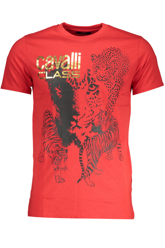 CAVALLI CLASS T-SHIRT MANICHE CORTE UOMO ROSSO