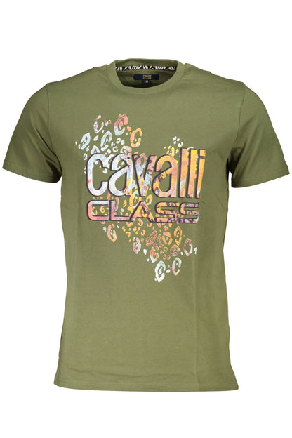 CAVALLI CLASS T-SHIRT MANICHE CORTE UOMO VERDE