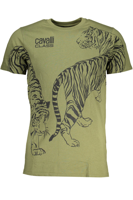 CAVALLI CLASS T-SHIRT MANICHE CORTE UOMO VERDE