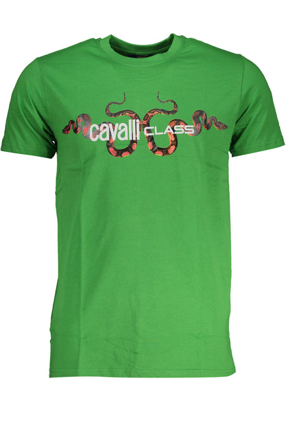 CAVALLI CLASS T-SHIRT MANICHE CORTE UOMO VERDE