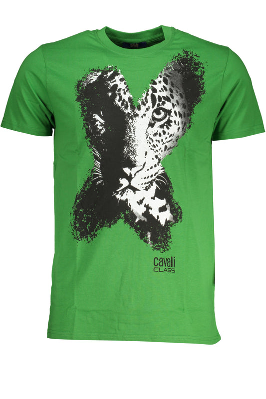 CAVALLI CLASS T-SHIRT MANICHE CORTE UOMO VERDE