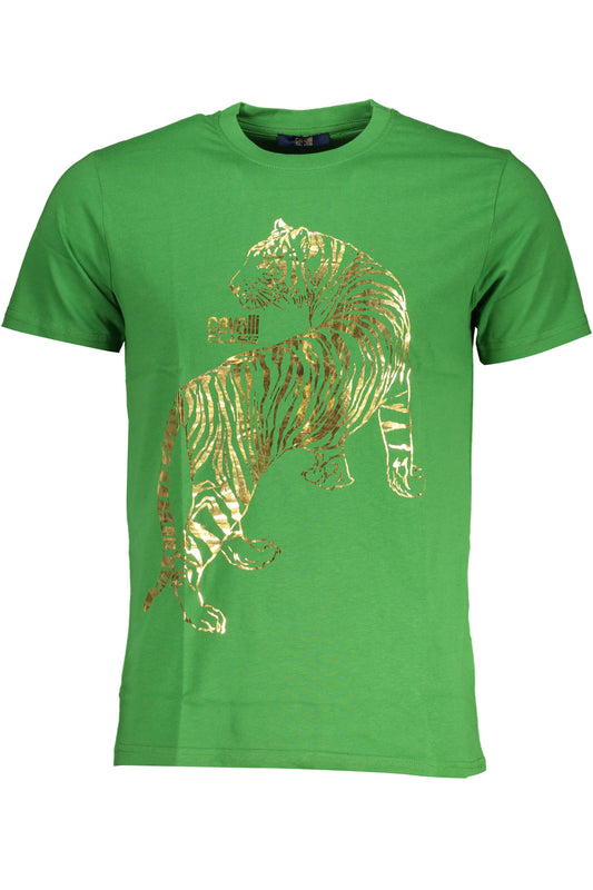 CAVALLI CLASS T-SHIRT MANICHE CORTE UOMO VERDE