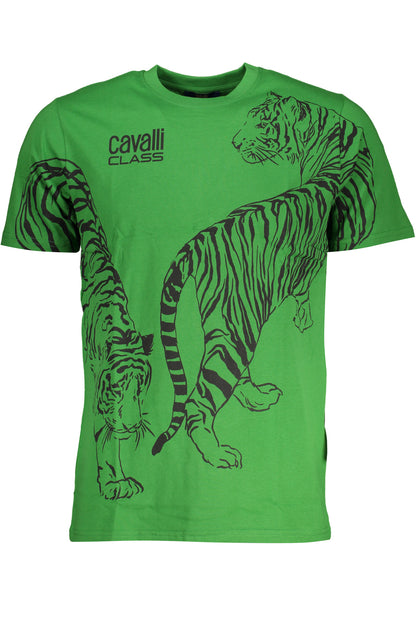 CAVALLI CLASS T-SHIRT MANICHE CORTE UOMO VERDE