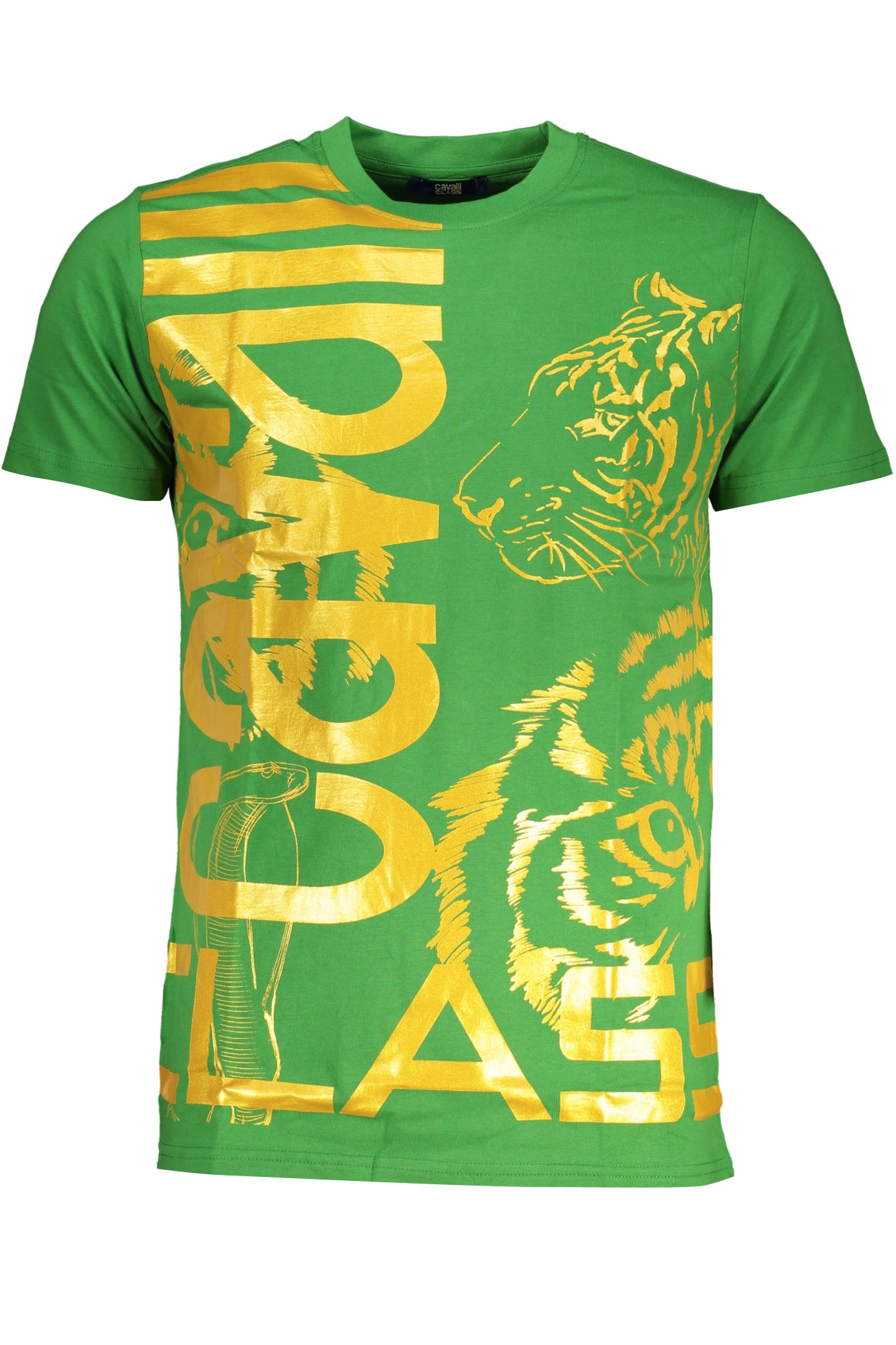 CAVALLI CLASS T-SHIRT MANICHE CORTE UOMO VERDE