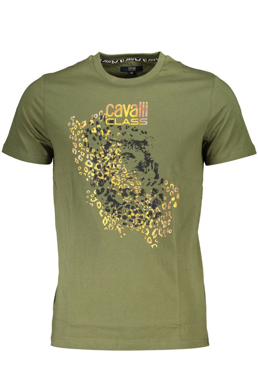 CAVALLI CLASS T-SHIRT MANICHE CORTE UOMO VERDE