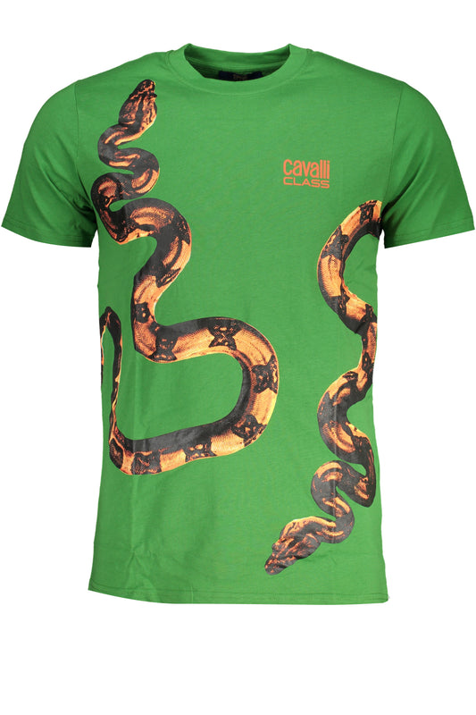 CAVALLI CLASS T-SHIRT MANICHE CORTE UOMO VERDE