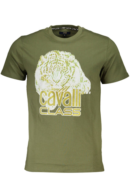 CAVALLI CLASS T-SHIRT MANICHE CORTE UOMO VERDE