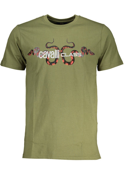 CAVALLI CLASS T-SHIRT MANICHE CORTE UOMO VERDE