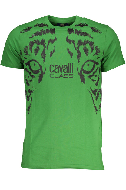 CAVALLI CLASS T-SHIRT MANICHE CORTE UOMO VERDE