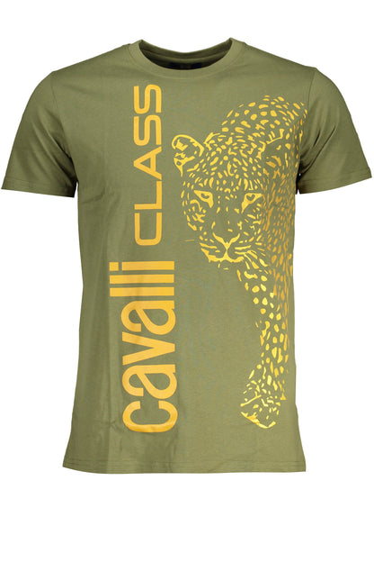 CAVALLI CLASS T-SHIRT MANICHE CORTE UOMO VERDE