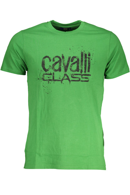 CAVALLI CLASS T-SHIRT MANICHE CORTE UOMO VERDE