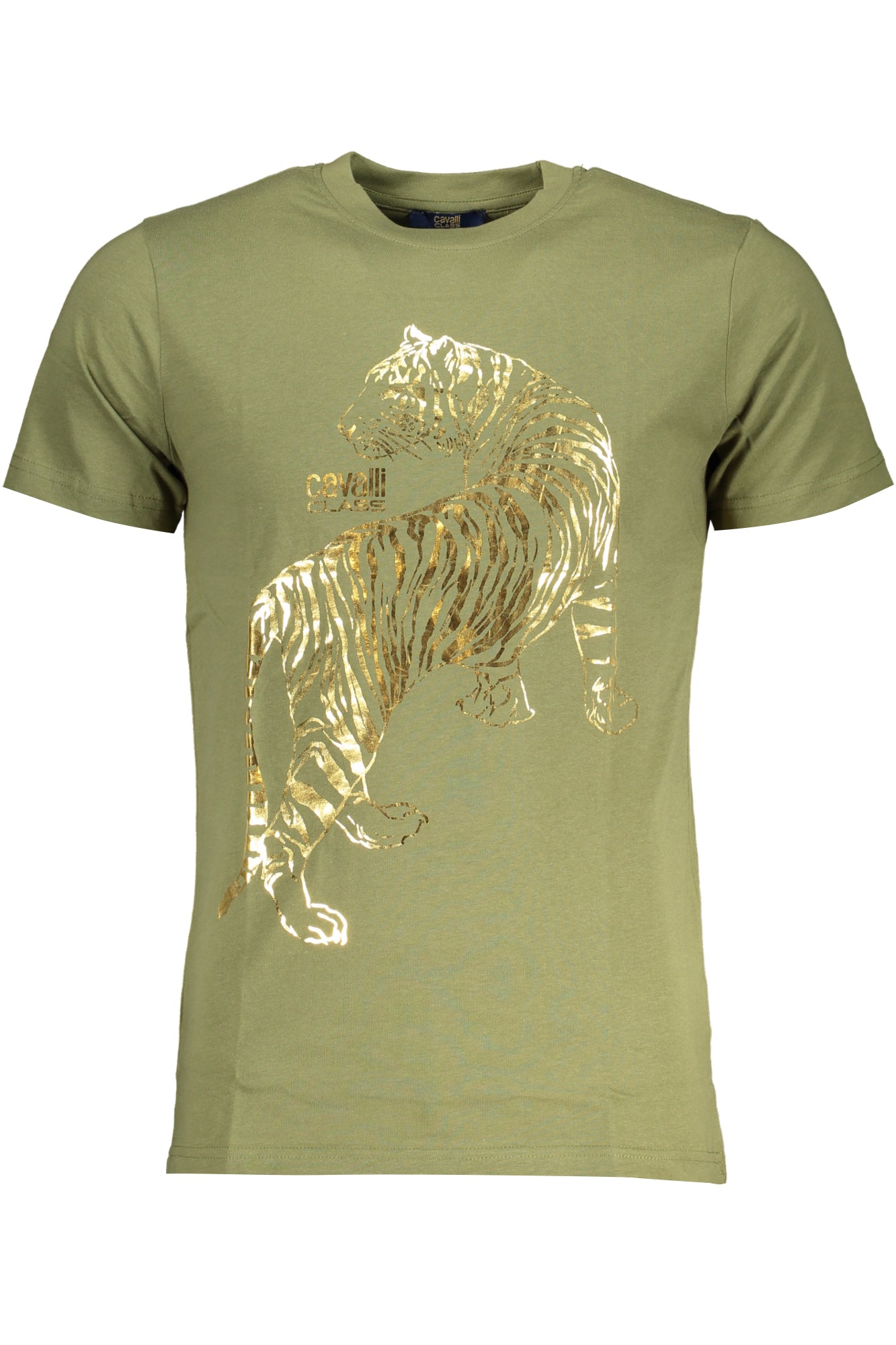 CAVALLI CLASS T-SHIRT MANICHE CORTE UOMO VERDE