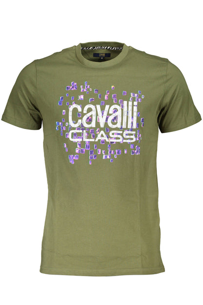 CAVALLI CLASS T-SHIRT MANICHE CORTE UOMO VERDE