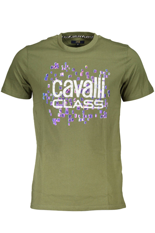 CAVALLI CLASS T-SHIRT MANICHE CORTE UOMO VERDE