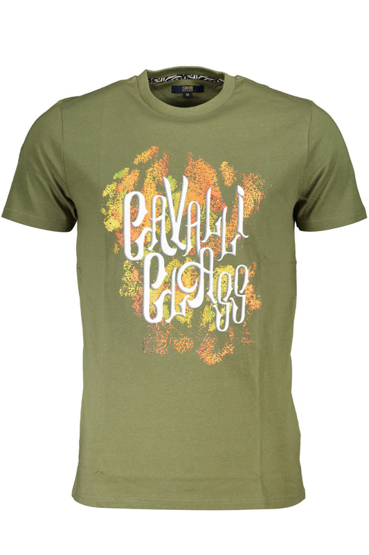 CAVALLI CLASS T-SHIRT MANICHE CORTE UOMO VERDE