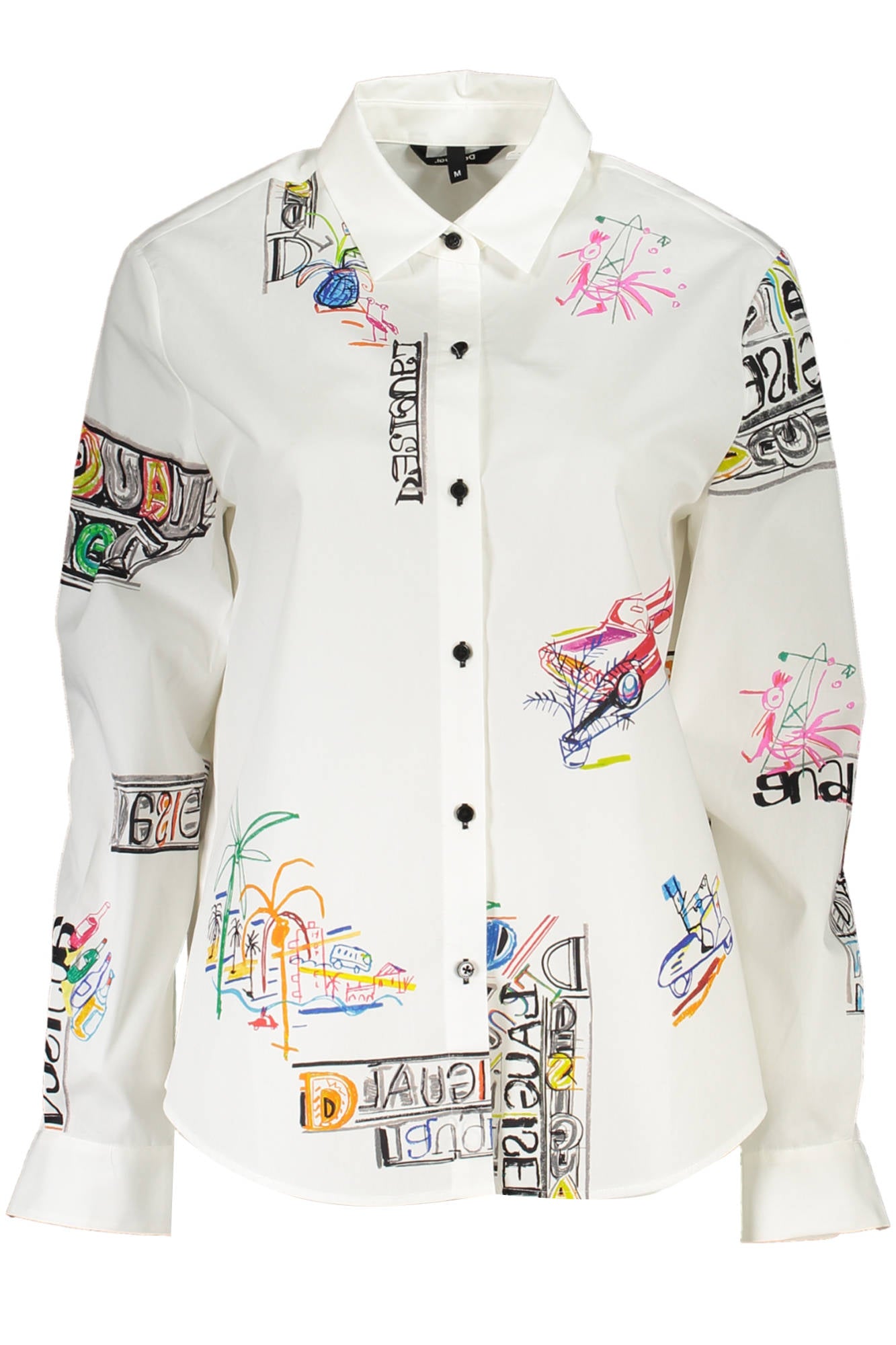 Desigual Camicia Maniche Lunghe Donna Bianco