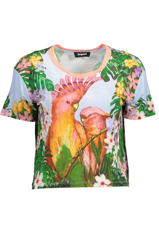 Desigual T-Shirt Maniche Corte Donna Azzurro""