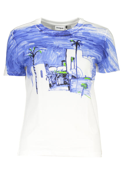 Desigual T-Shirt Maniche Corte Donna Bianco""