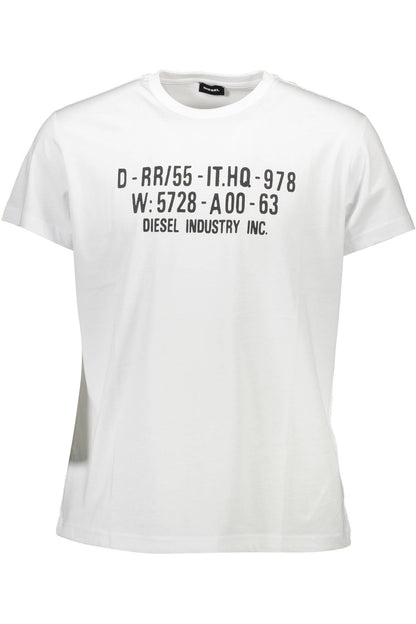 DIESEL T-SHIRT MANICHE CORTE UOMO BIANCO