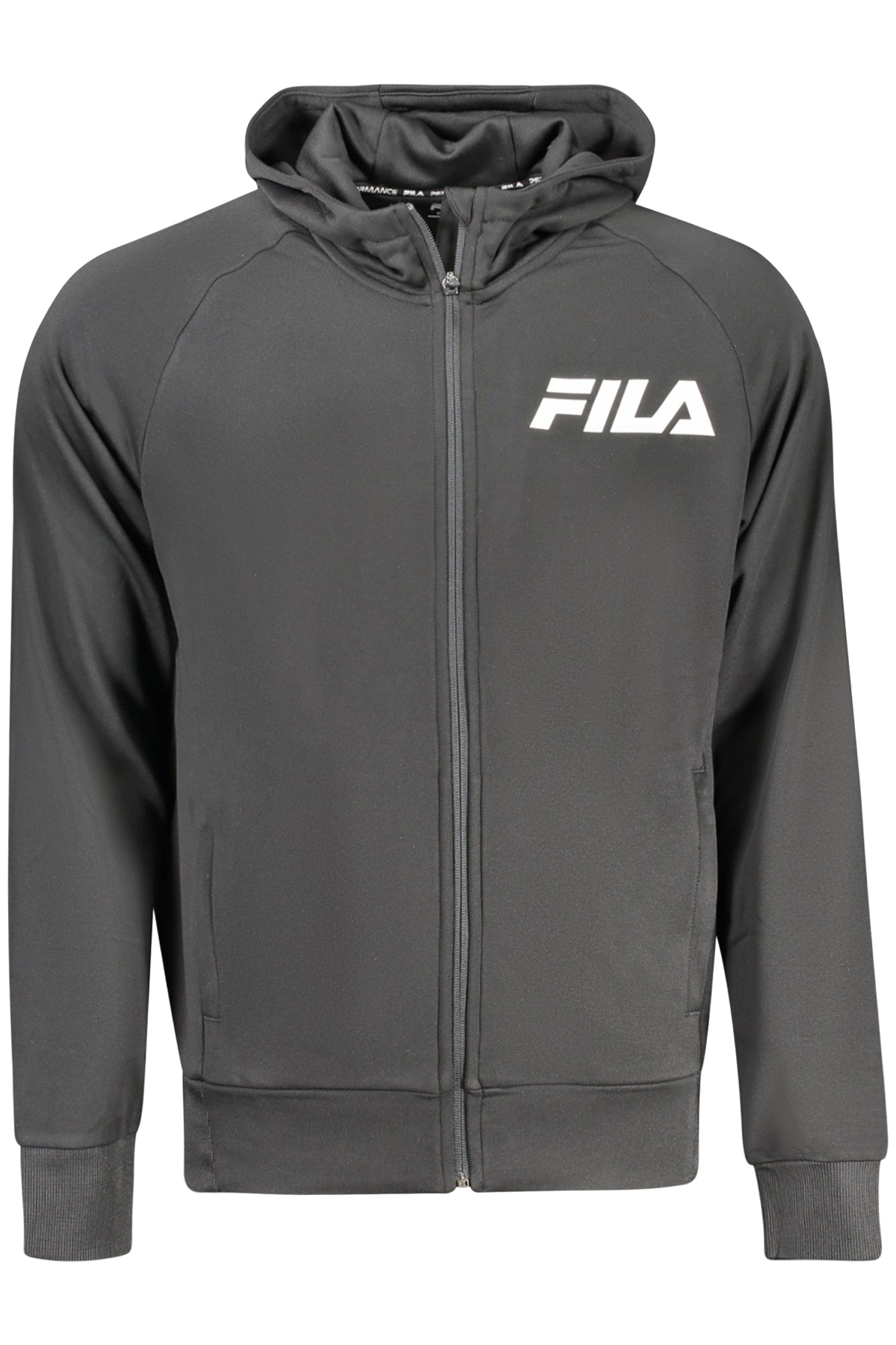 Fila Felpa Con Zip Uomo Nero