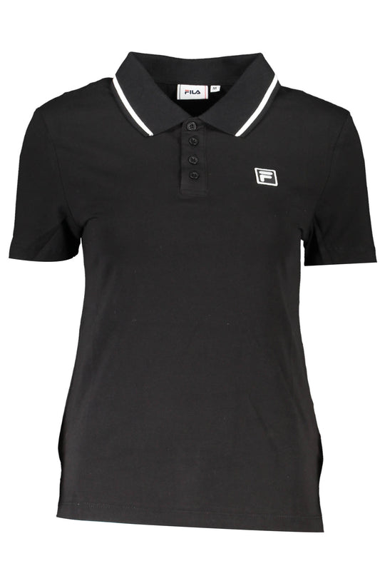 Fila Polo Maniche Corte Donna Nero""