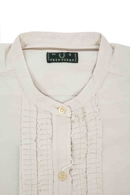 FRED PERRY CAMICIA MANICHE LUNGHE DONNA BEIGE""