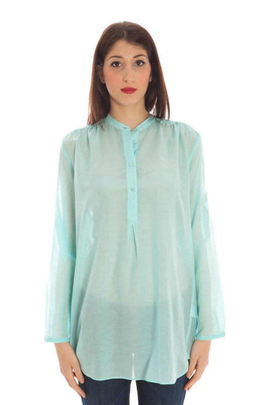 Gant Camicia Maniche Lunghe Donna Azzurro""