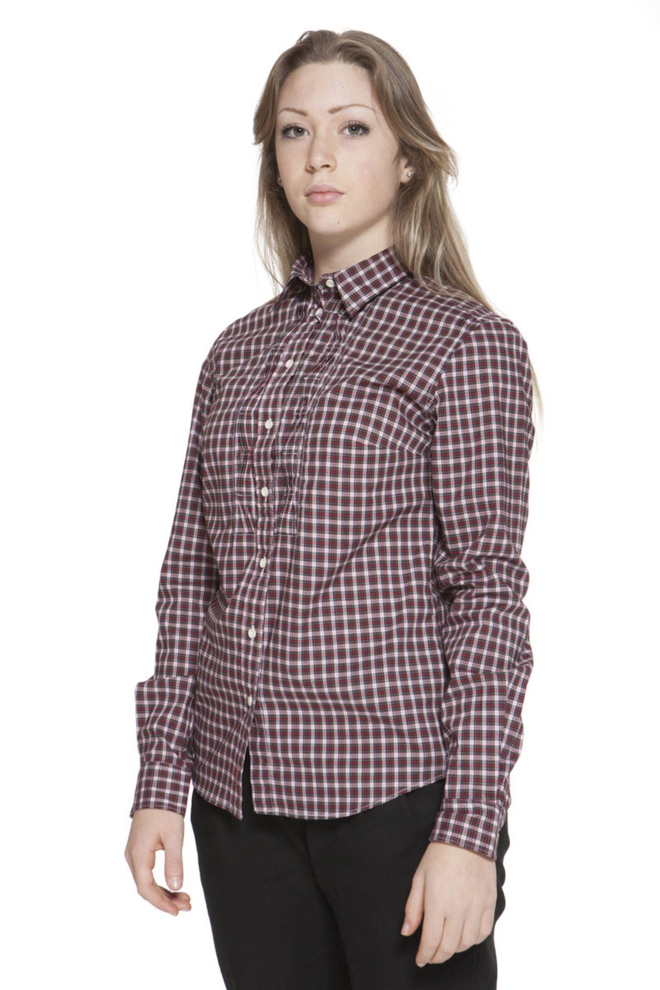 Gant Camicia Maniche Lunghe Donna Rosso""