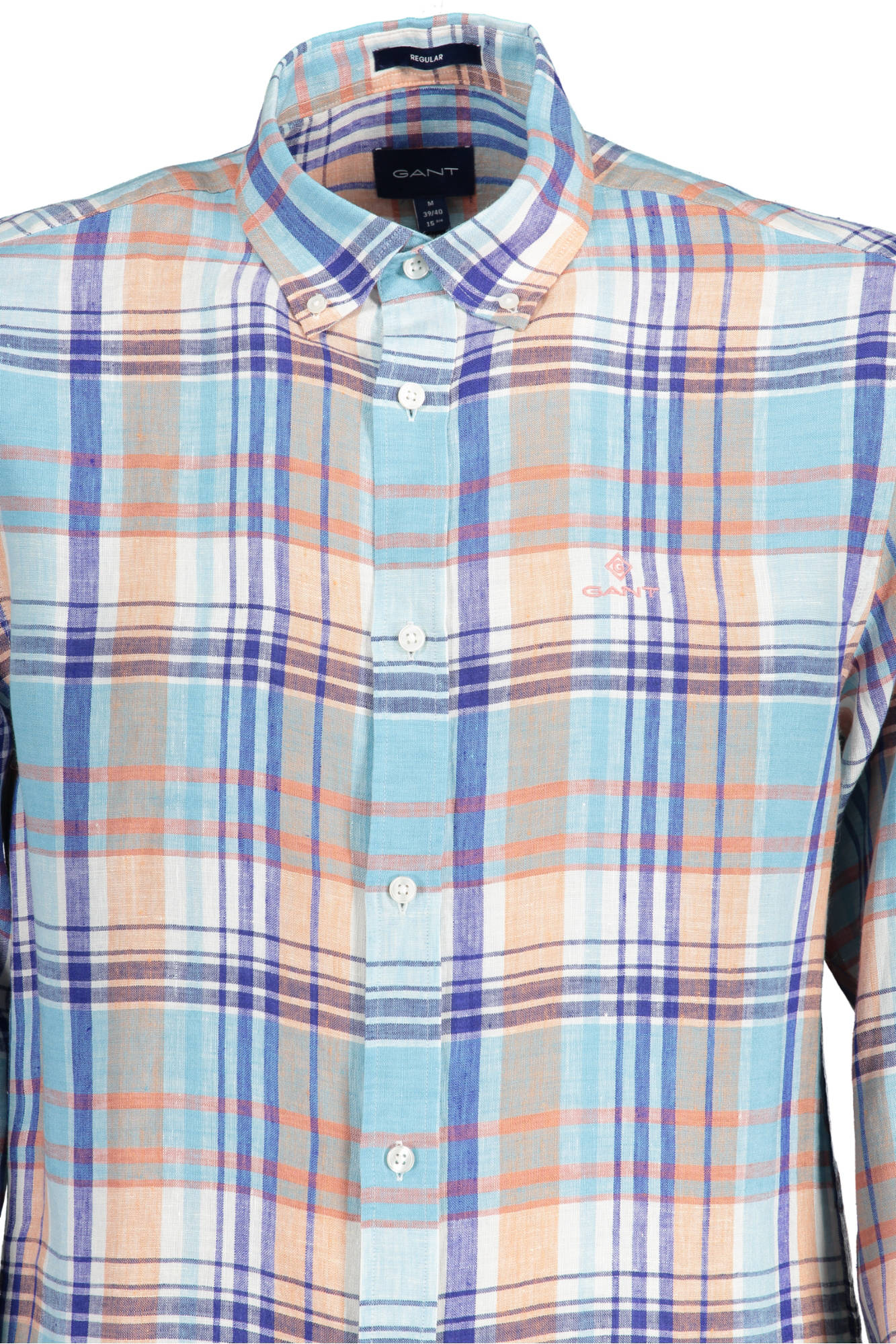 Gant Camicia Maniche Lunghe Uomo Azzurro