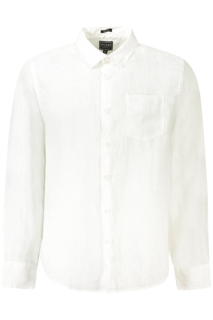 GUESS JEANS CAMICIA MANICHE LUNGHE UOMO BIANCO