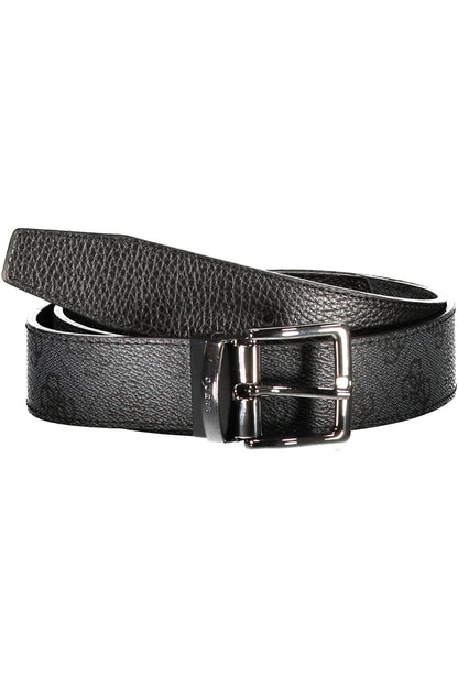 GUESS JEANS CINTURA IN PELLE UOMO GRIGIO