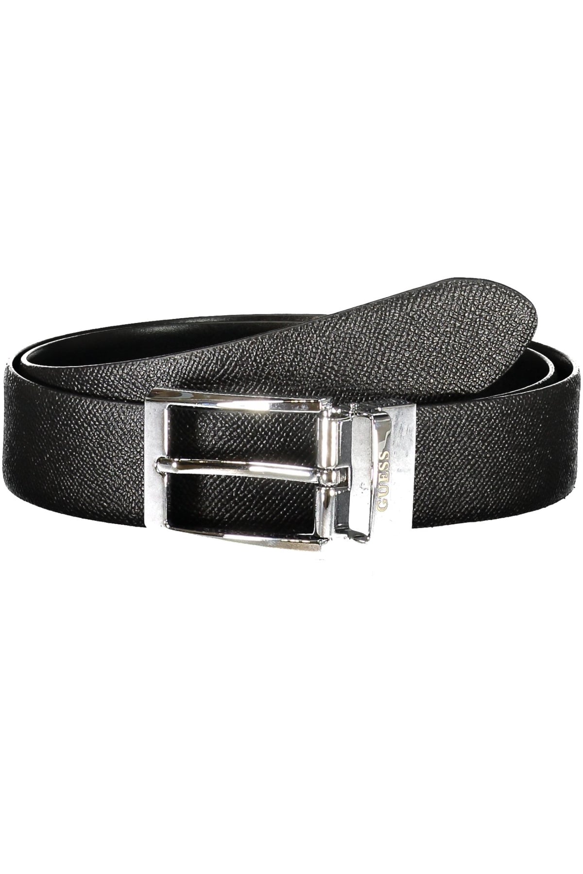 GUESS JEANS CINTURA IN PELLE UOMO NERO