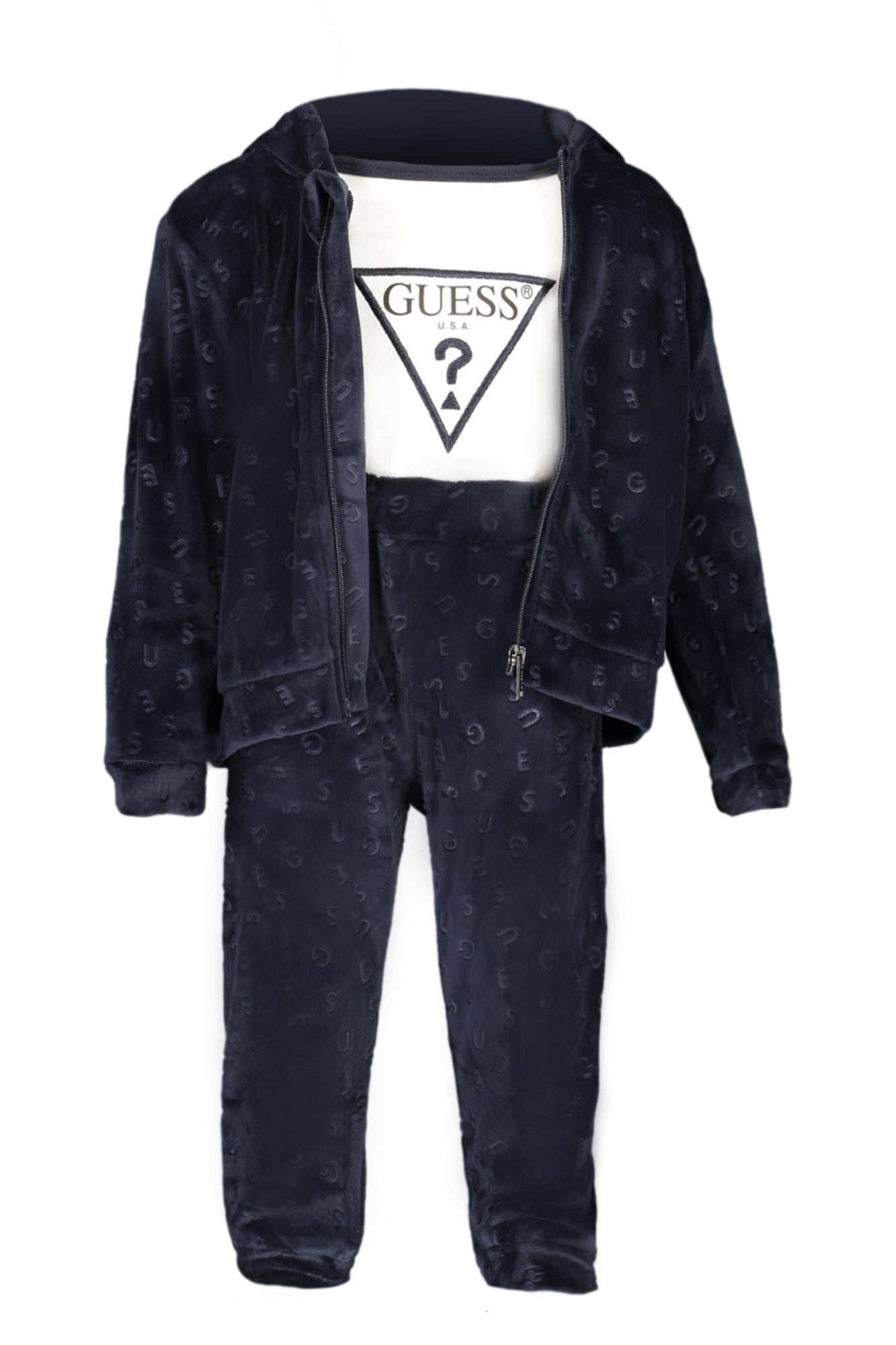 GUESS JEANS FELPA CON ZIP BAMBINO BLU