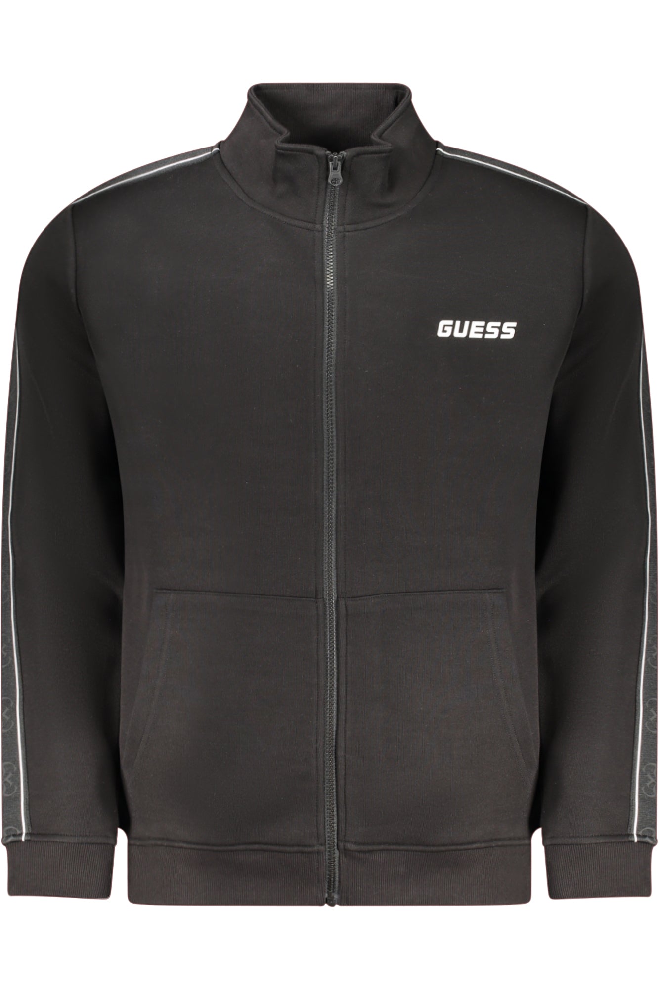 Guess Jeans Felpa Con Zip Uomo Nero""