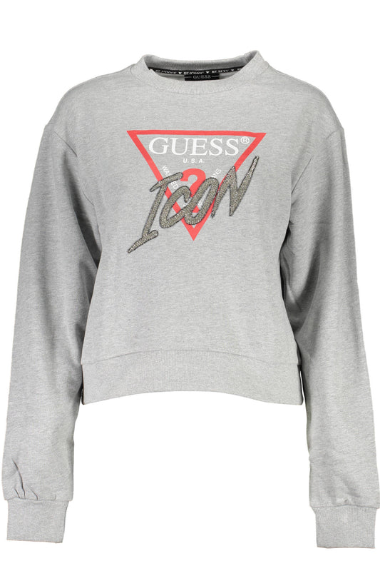 Guess Jeans Felpa Senza Zip Donna Grigio