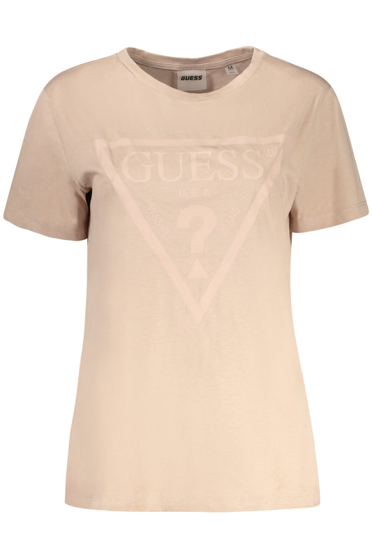 Guess Jeans T-Shirt Maniche Corte Donna Beige