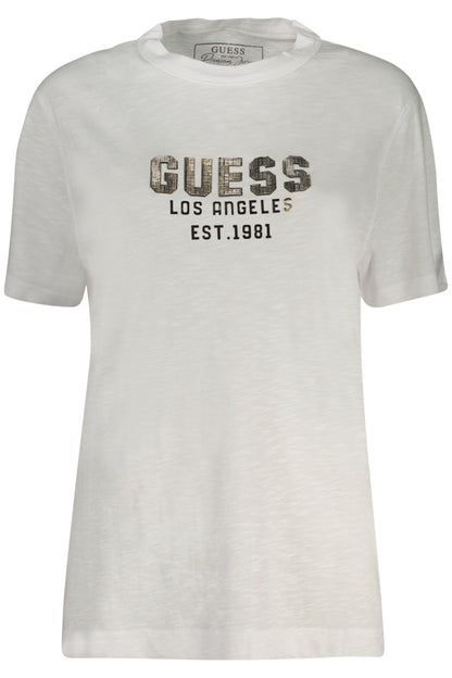 Guess Jeans T-Shirt Maniche Corte Donna Bianco""