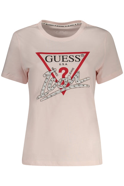 Guess Jeans T-Shirt Maniche Corte Donna Rosa