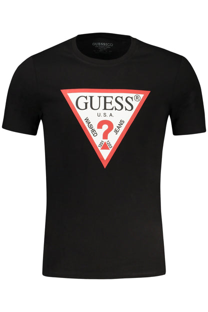 Guess Jeans T-Shirt Maniche Corte Uomo Nero