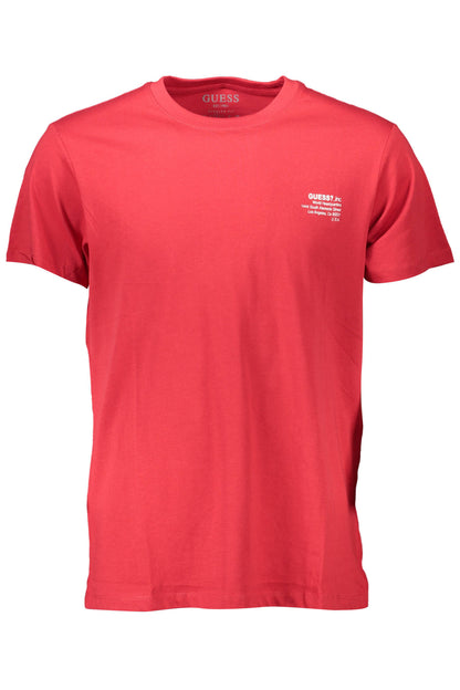 Guess Jeans T-Shirt Maniche Corte Uomo Rosso