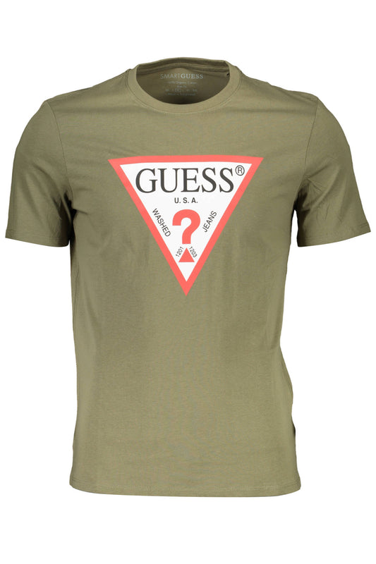 Guess Jeans T-Shirt Maniche Corte Uomo Verde