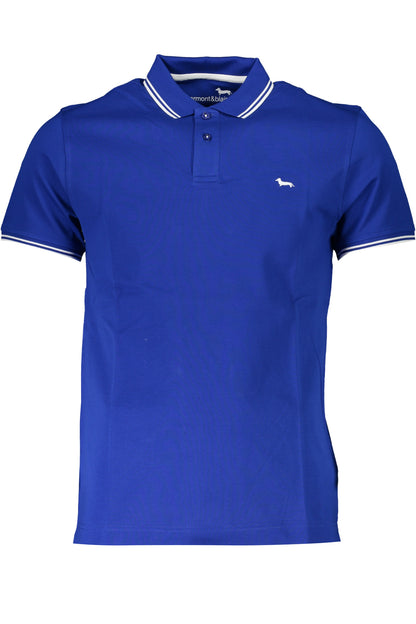 HARMONT & BLAINE POLO MANICHE CORTE UOMO BLU""