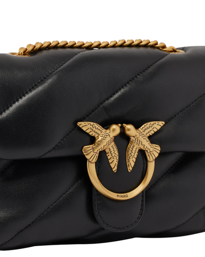 Pinko borsa Love Bag Puff Mini in pelle nero