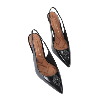 Kurt Geiger decollete slingback in pelle nero