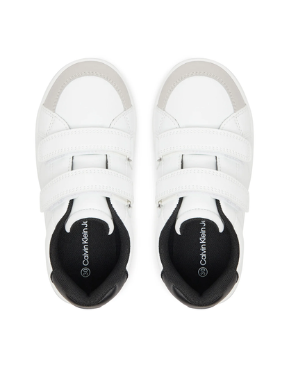 Calvin Klein Jeans sneakers in ecopelle con velcro bianco