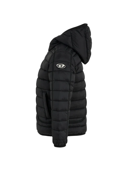 Diesel giubbino imbottito trapuntato con cappuccio nero