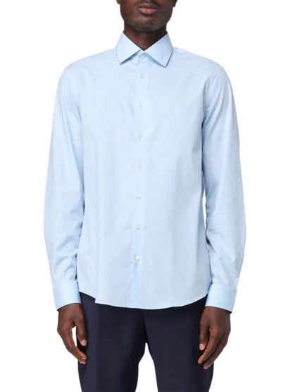 Calvin Klein camicia manica lunga in cotone celeste