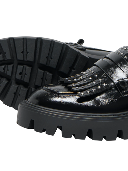 Only mocassini in ecopelle con borchie nero