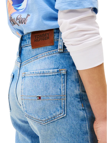Tommy Hilfiger jeans Skater gamba dritta lavaggio blu