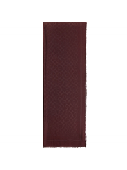 Elisabetta Franchi sciarpa in fantasia logata borgogna